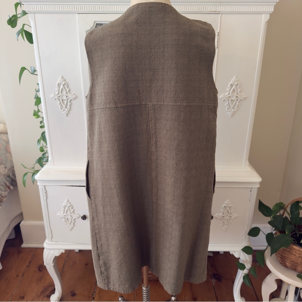 Cut Loose Canvas Texture Long Tunic
Vest with Pockets - Picture 9 of 15